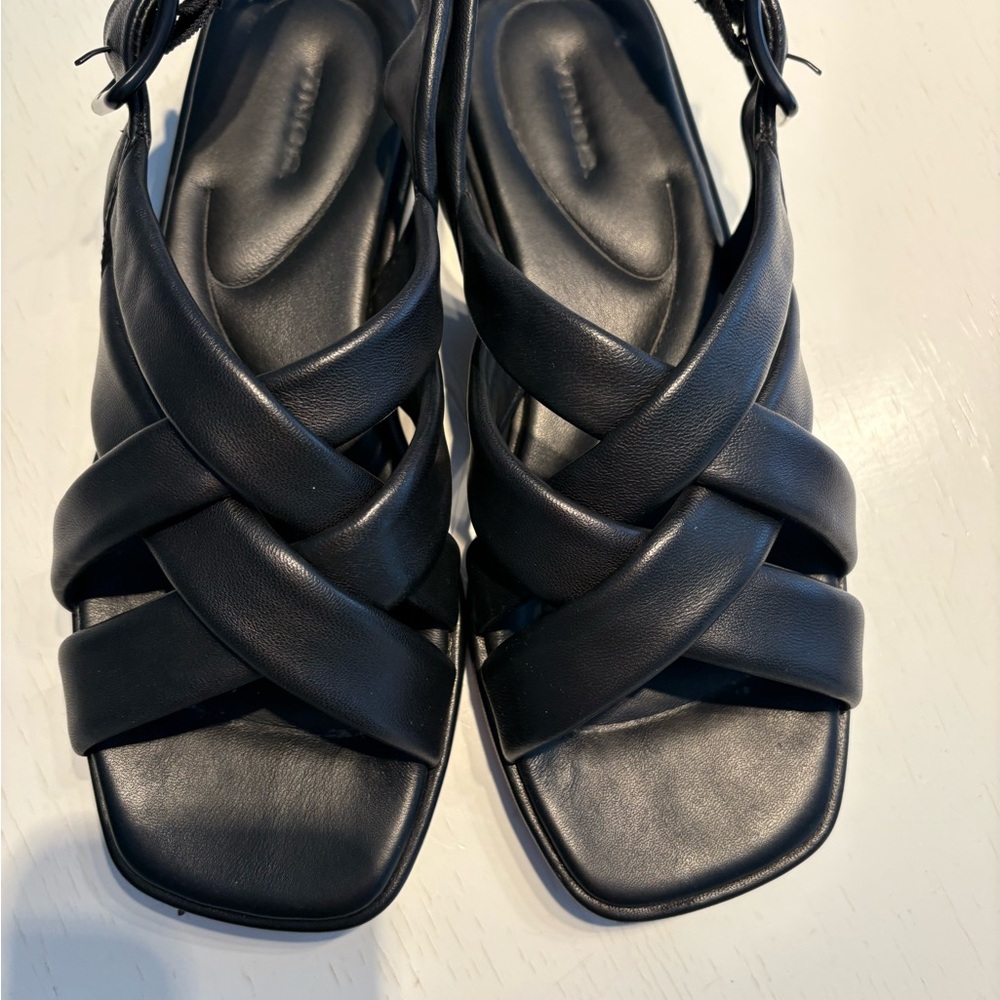 Vince Black Strappy Women's Sandals